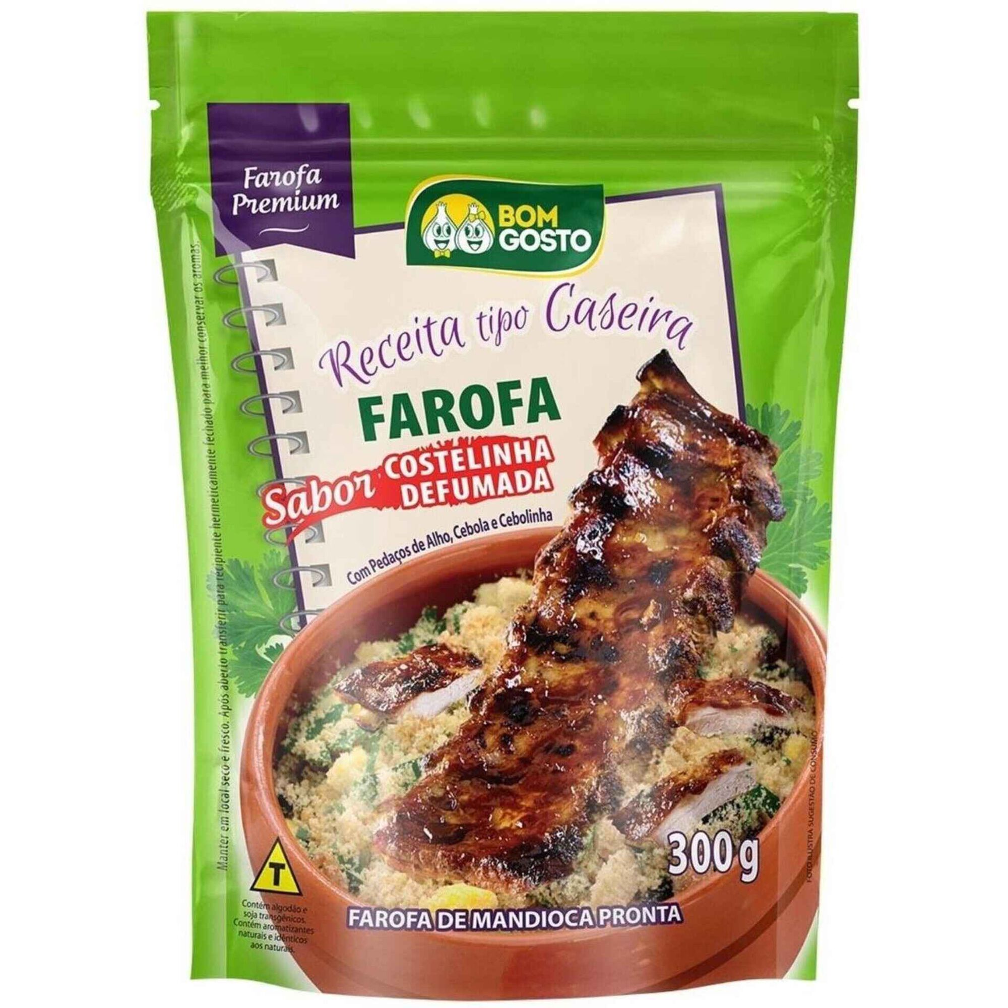 Farofa Caseira Costelinha Fumada Bom Gosto