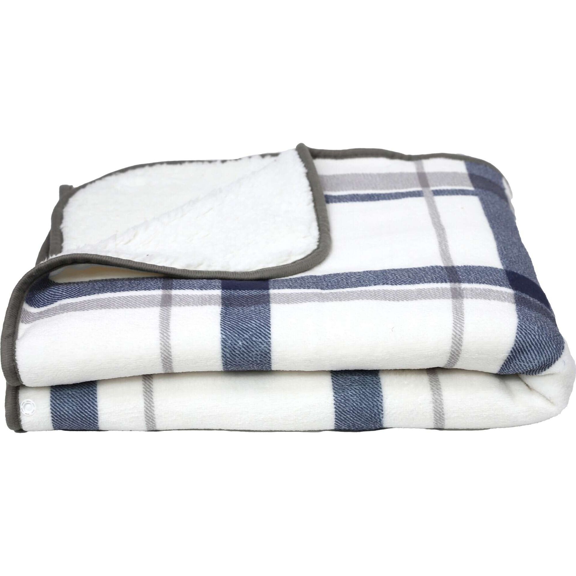 Manta Poncho Xadrez Cinza Kasa