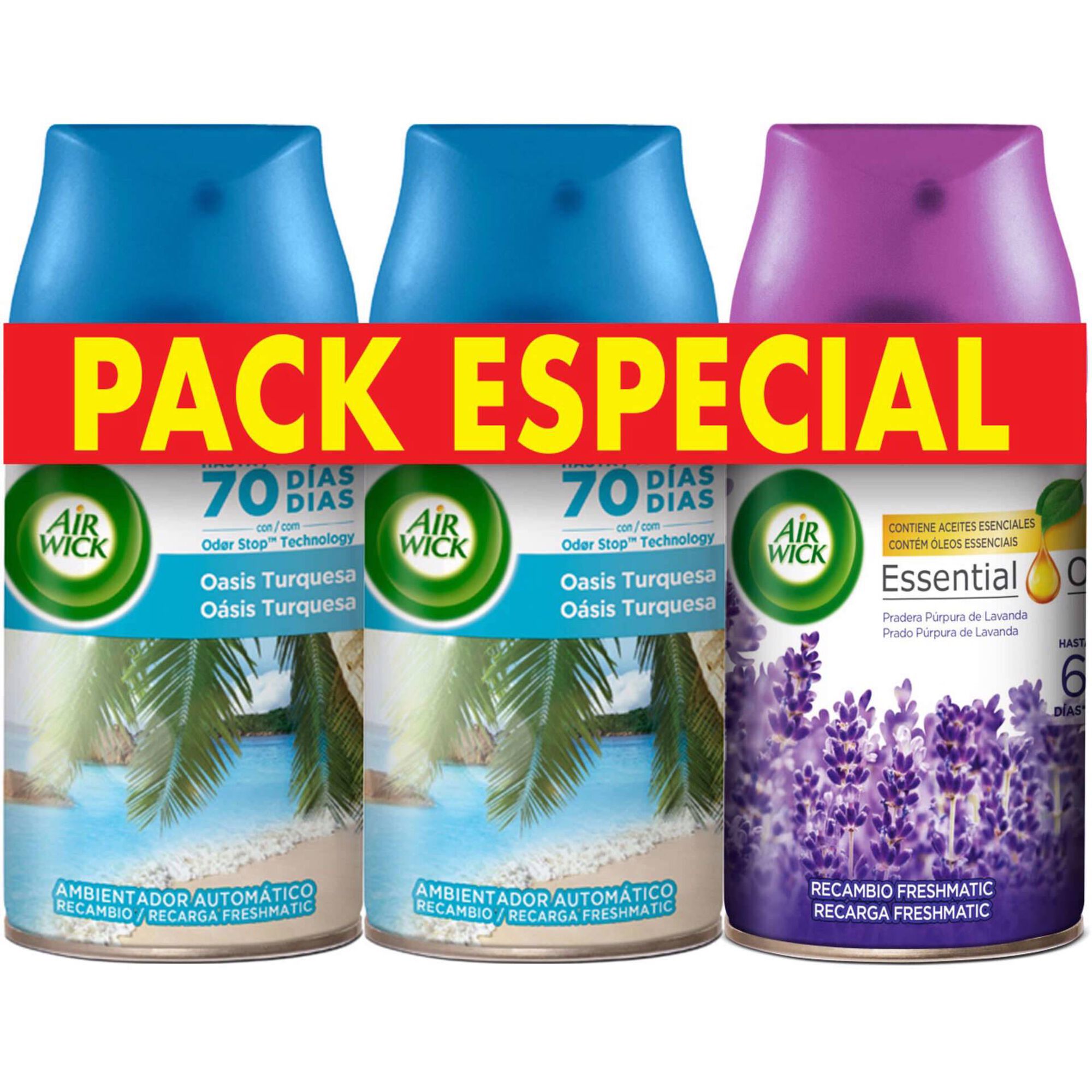 Ambientador Recarga Freshmatic Oásis Turquesa e Lavanda Ambientador Recarga Freshmatic Oásis Turquesa e Lavanda