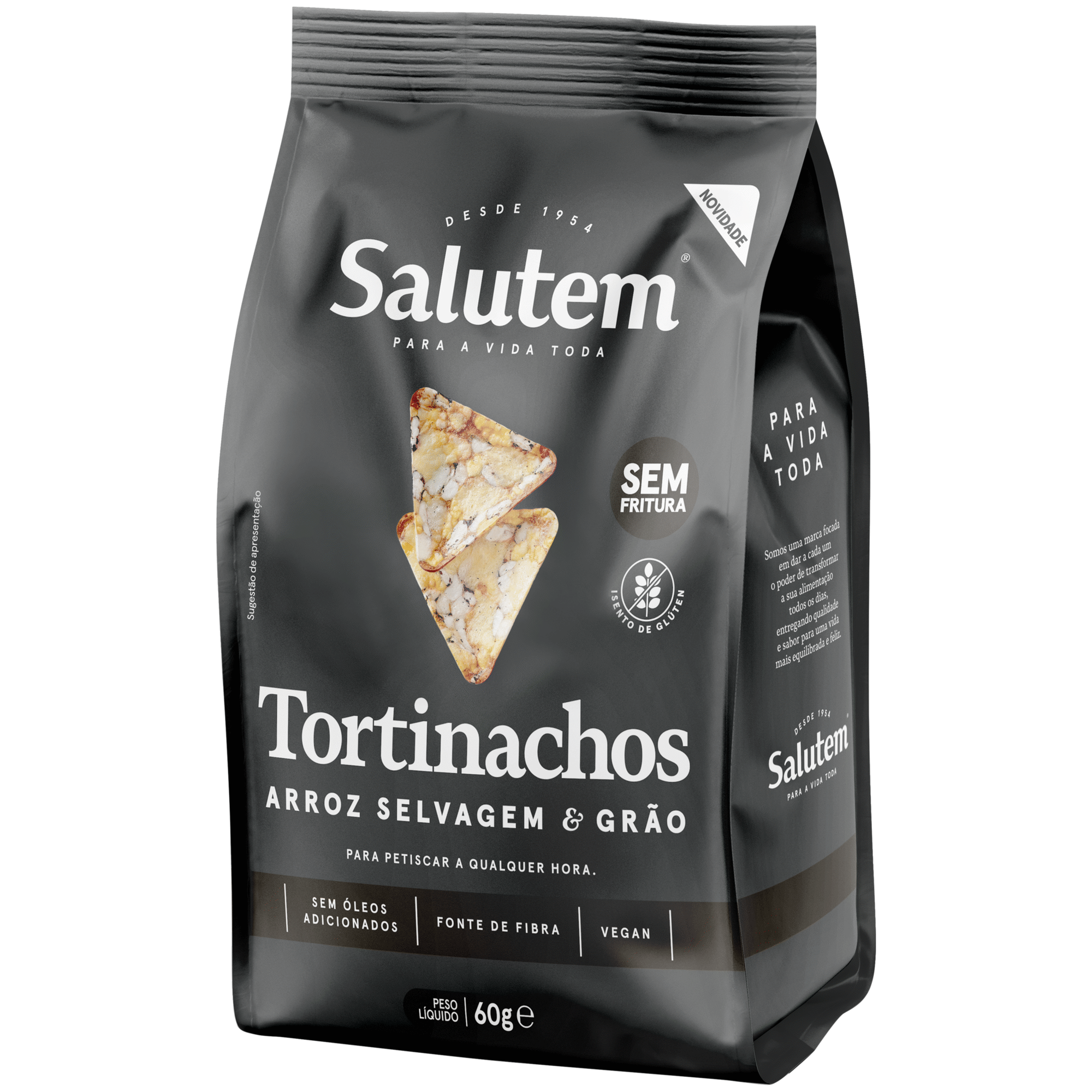 Tortinachos Arroz Selvagem e Gr&atilde;o de Bico Salutem