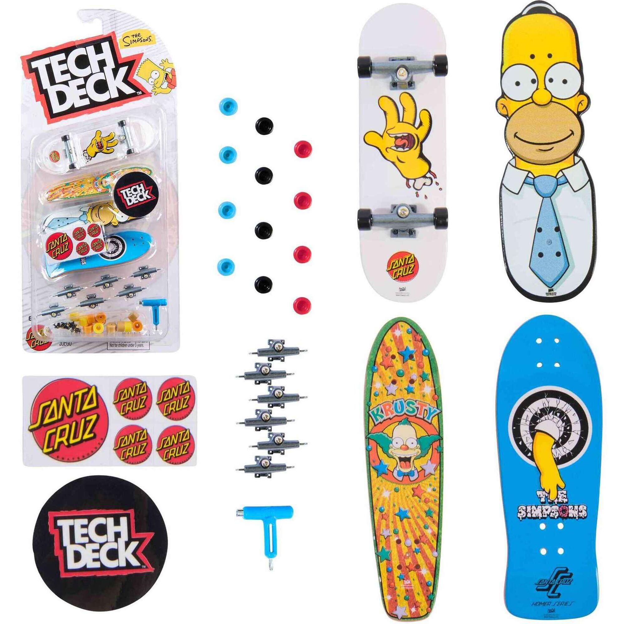 Tech Deck - Pack 4 Skates Simpsons