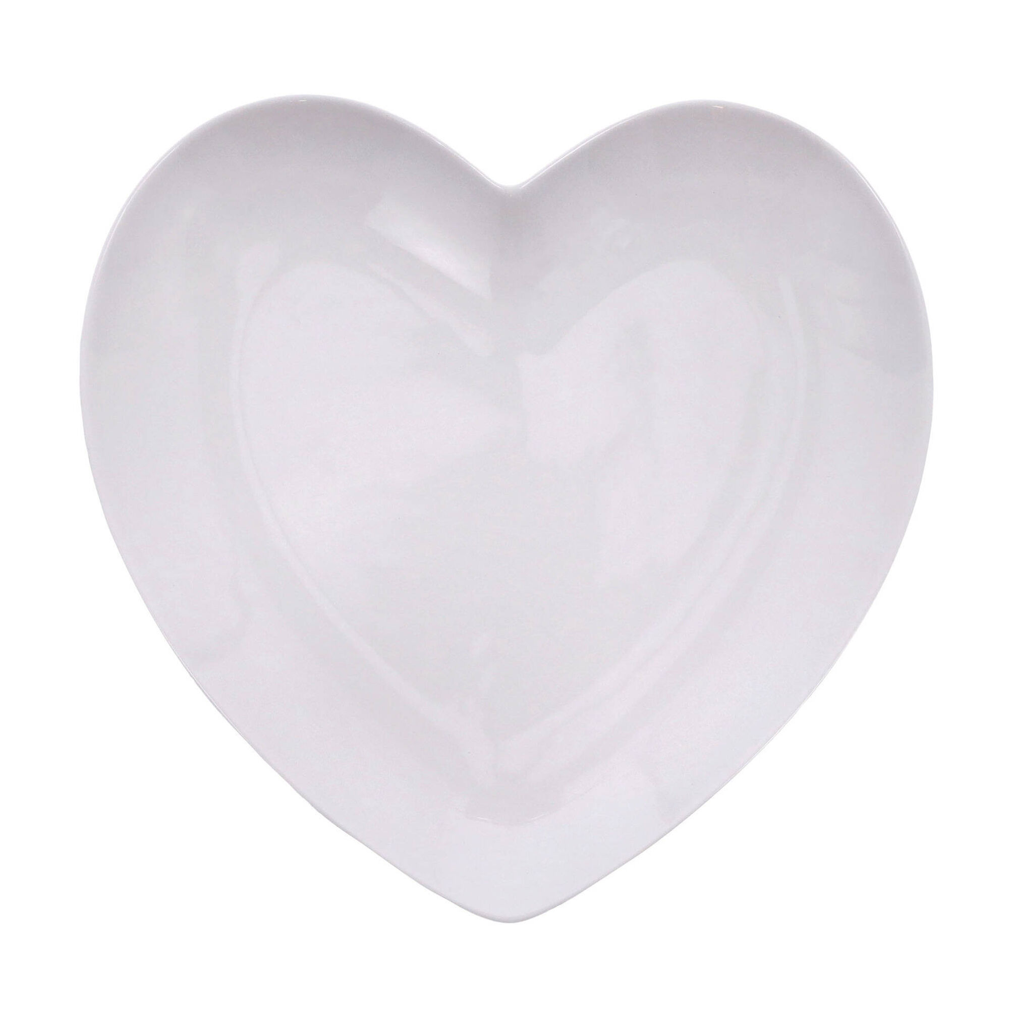 Prato Cora&ccedil;&atilde;o Branco Heart