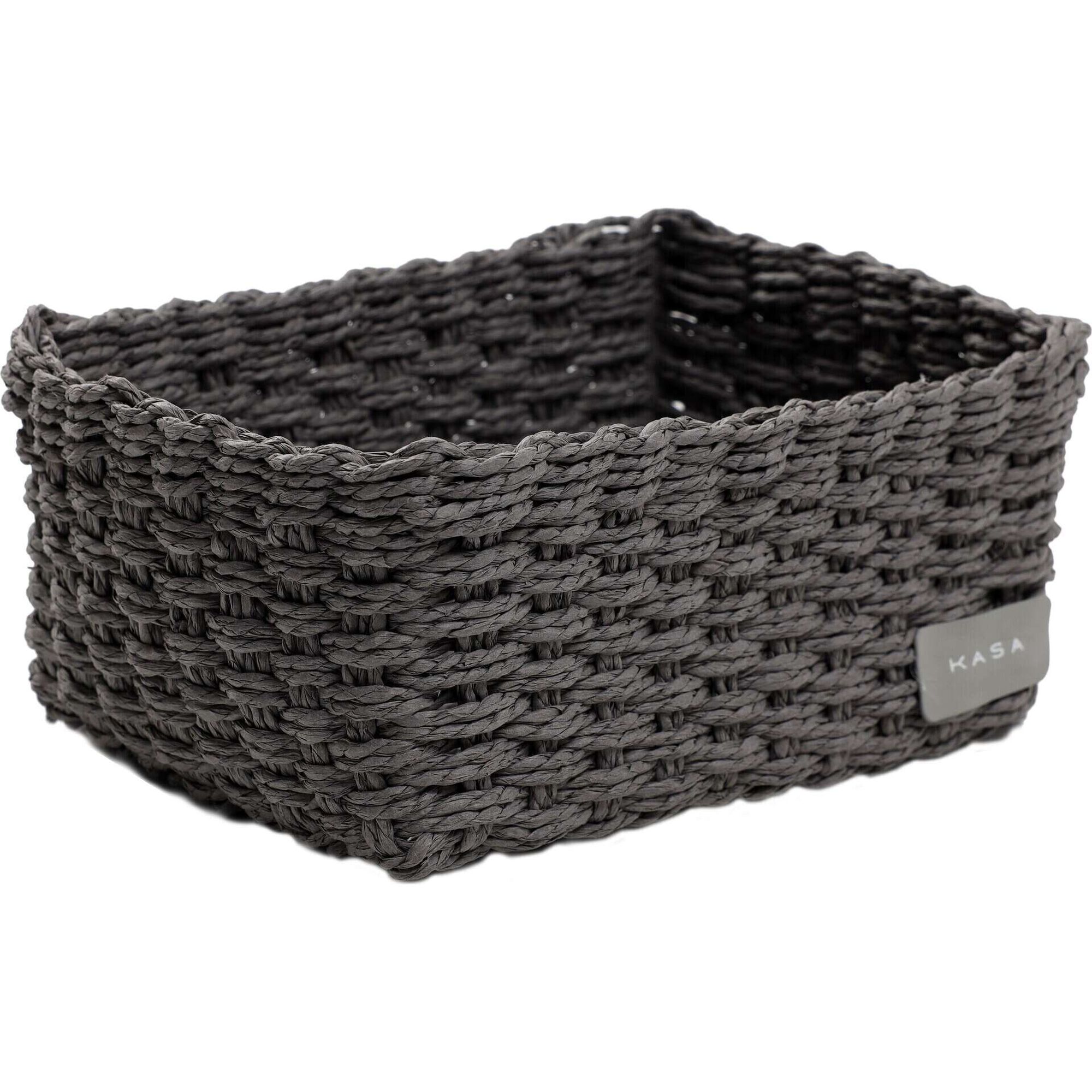 Cesto WC Retangular 21x15x10cm Cinza Escuro