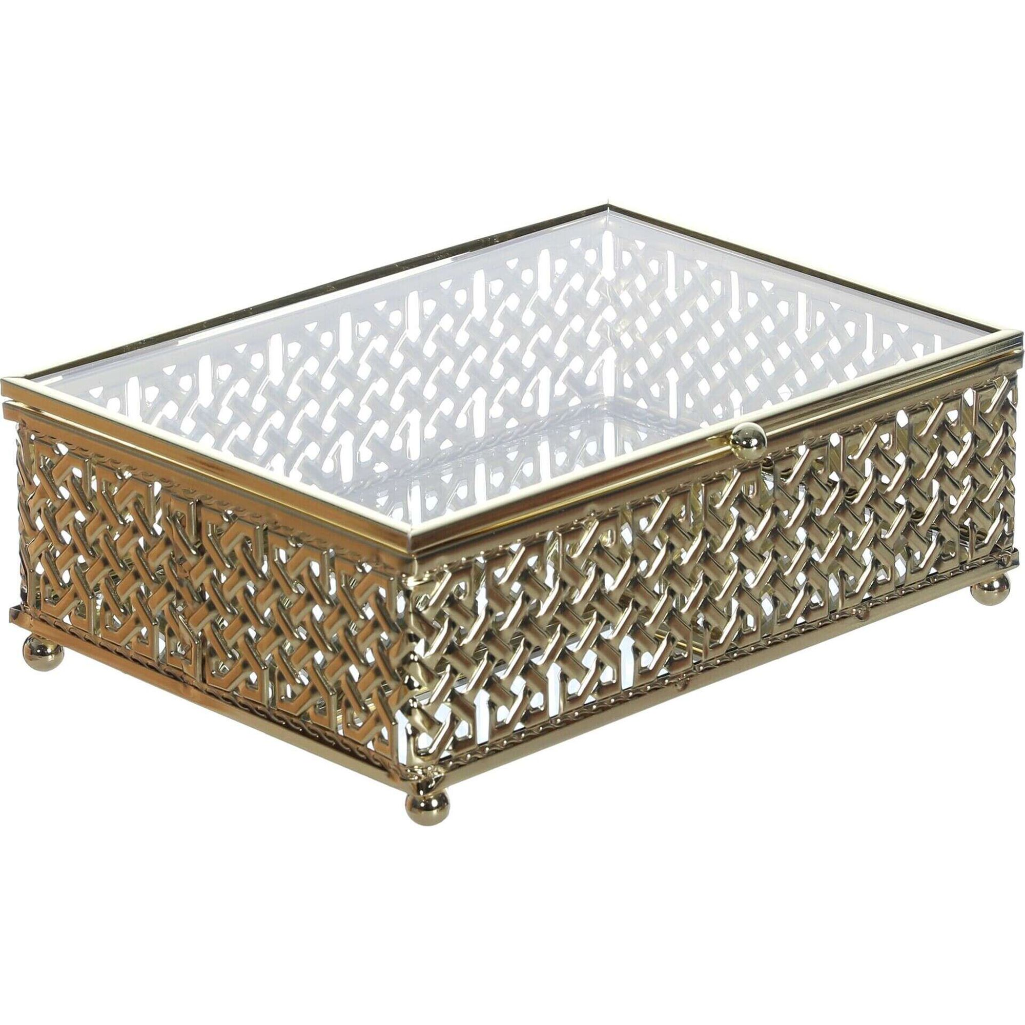 Caixa Decorativa 18x14x7cm Dourada