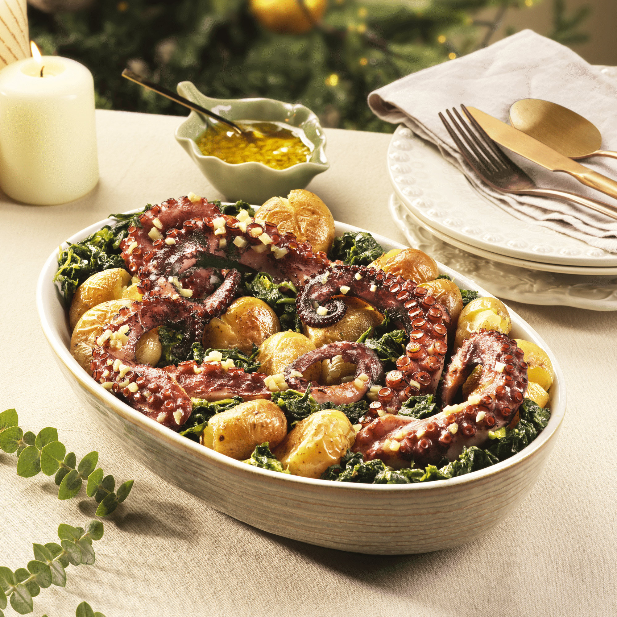Polvo &agrave; Lagareiro com Batata, Cebola e Couve Cozinha Continente (Entregas para o Natal)