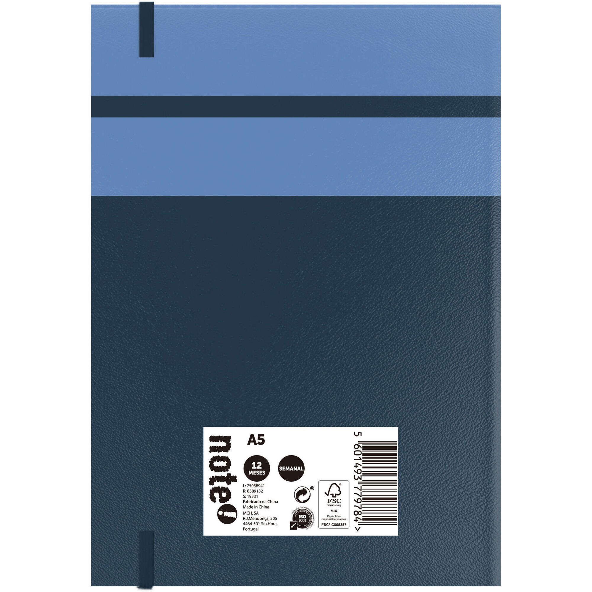 Agenda A5 2026 12 Meses (várias cores)