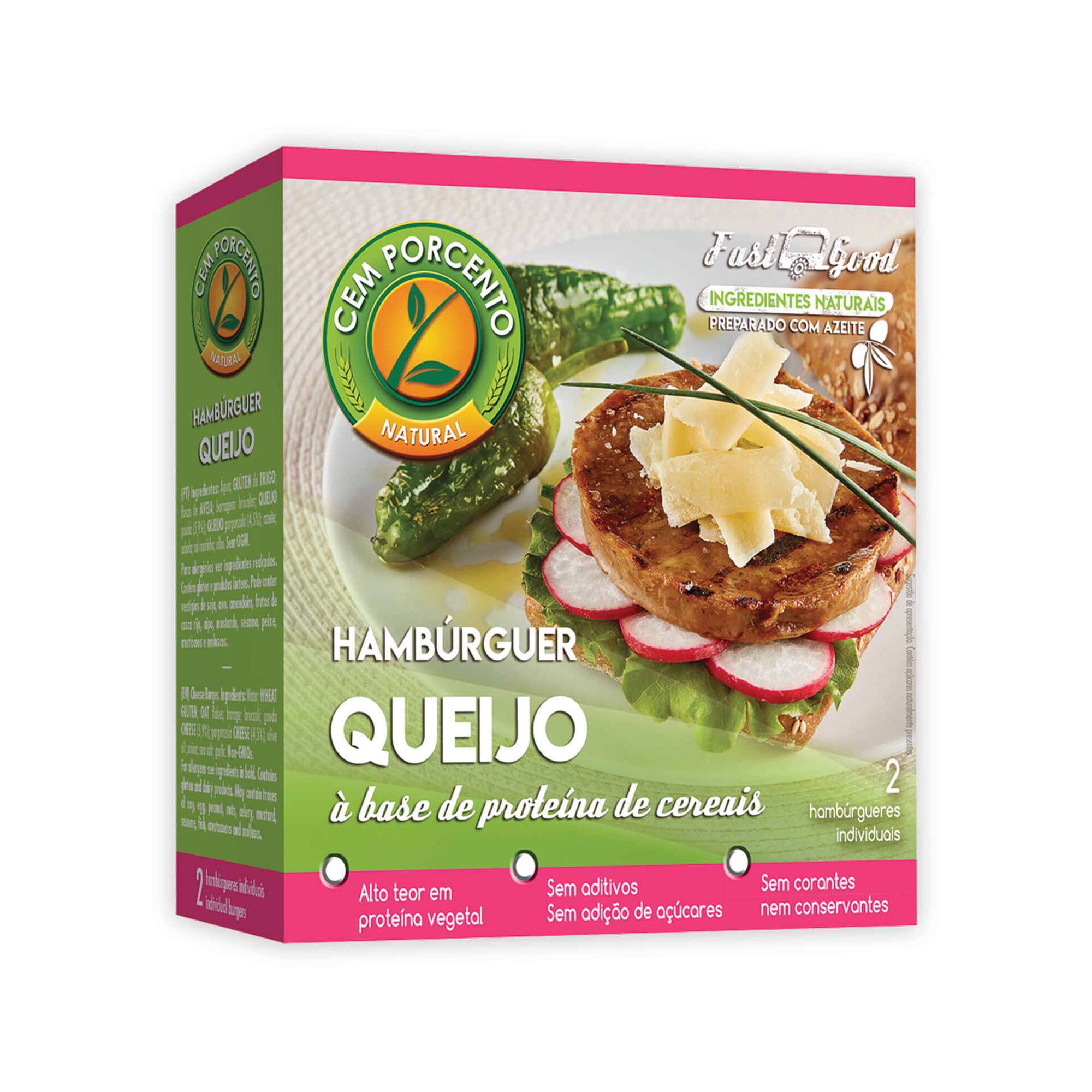 Hambúrguer de Cereais com Queijo Hambúrguer de Cereais com Queijo