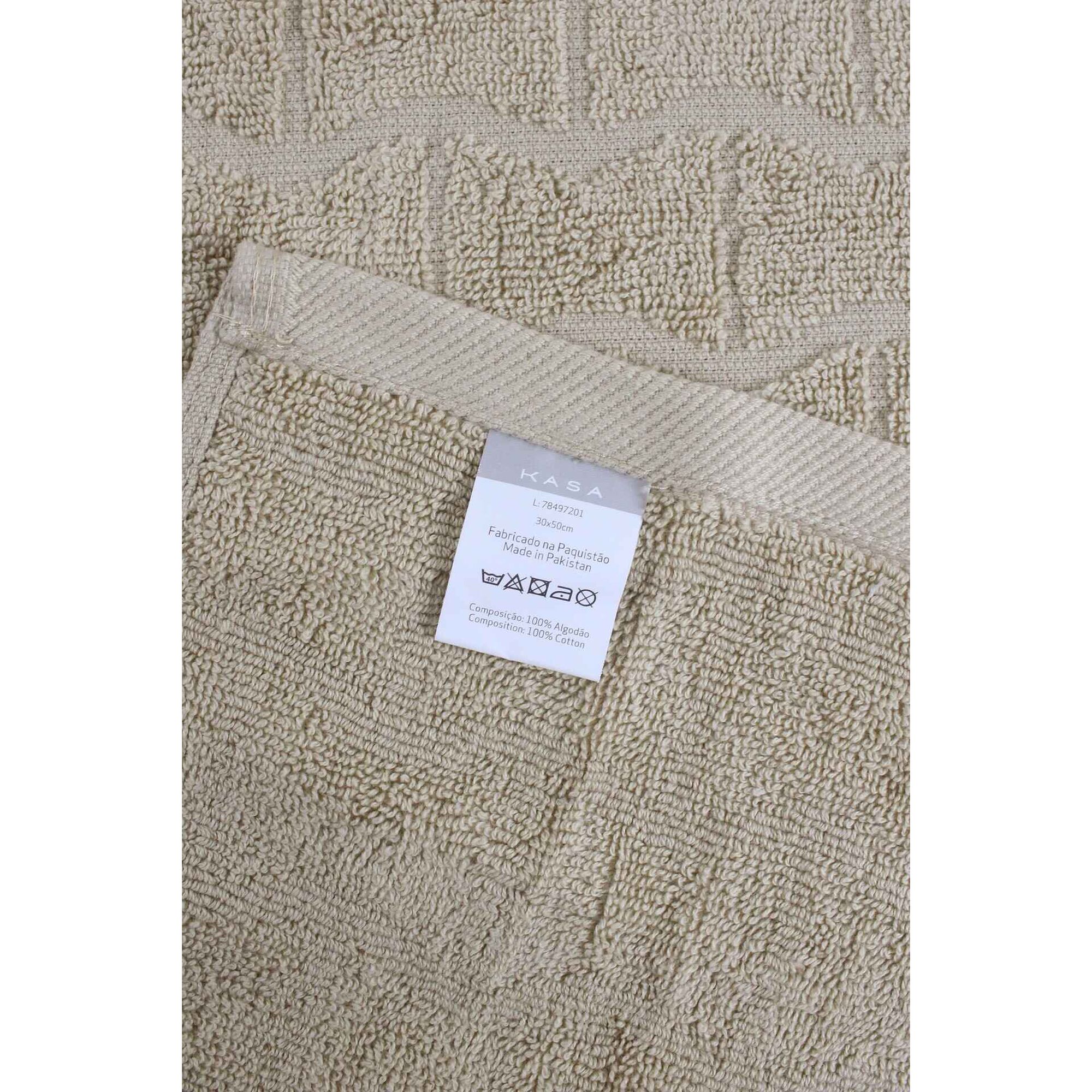 Toalha Jacquard Bege Kasa