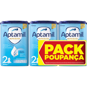 Leite em P&oacute; de Transi&ccedil;&atilde;o 2 Pack +6 Meses Aptamil