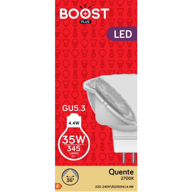 Lâmpada LED GU5.3 2700K 35W Boost