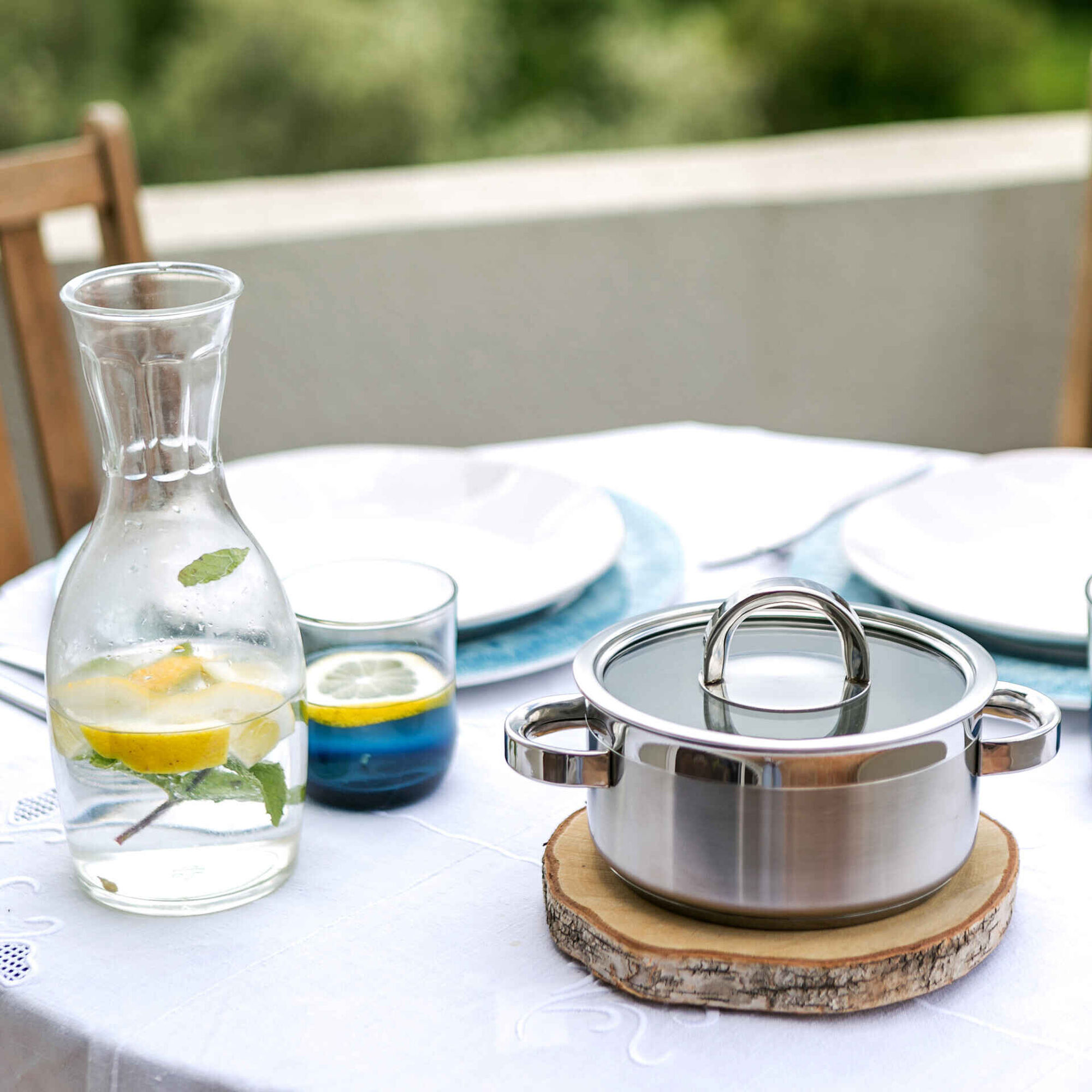 Trem Cozinha 9 Pe&ccedil;as A&ccedil;o Inoxid&aacute;vel Atl&acirc;ntico Glass Silampos