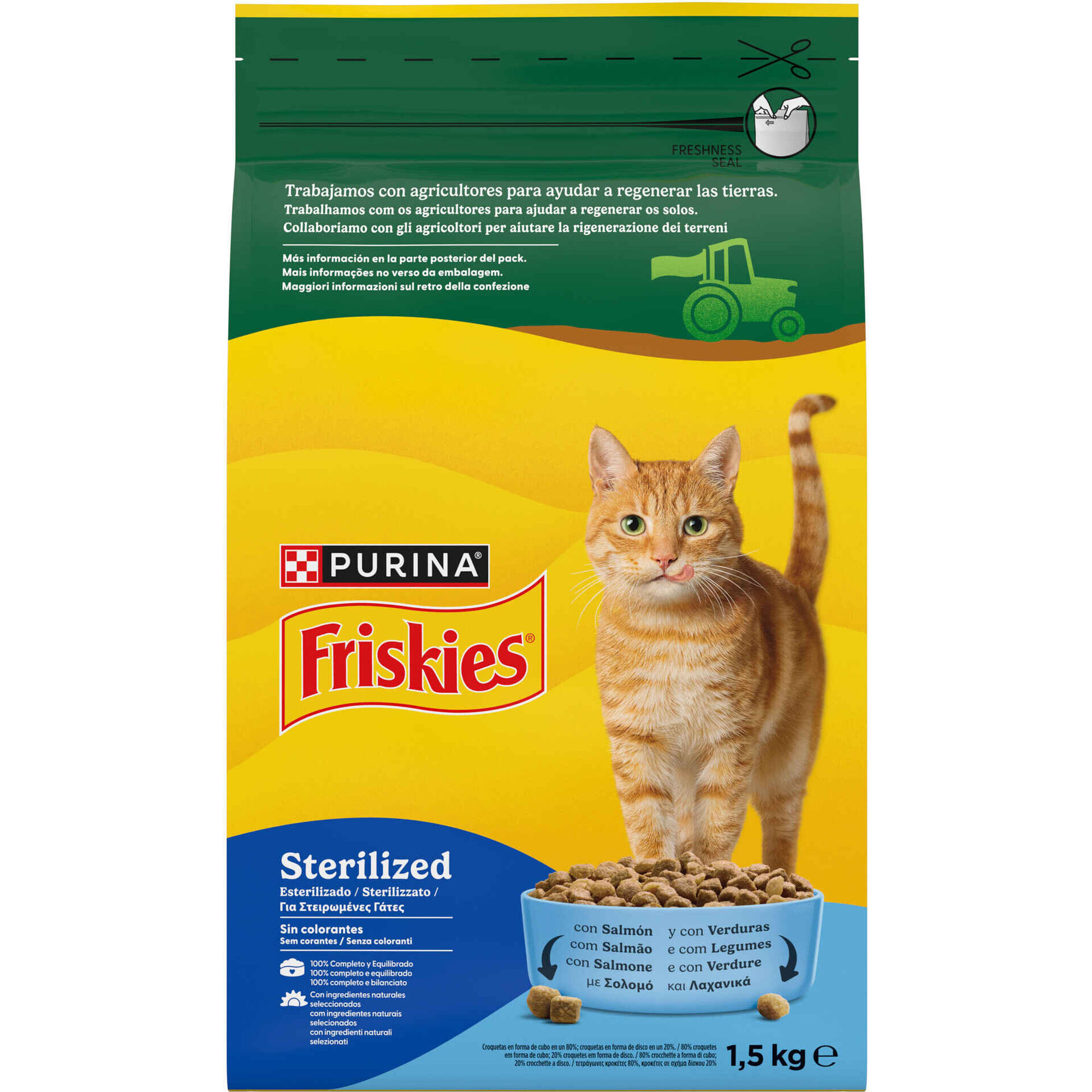 Ra&ccedil;&atilde;o para Gato Adulto Esterilizado Salm&atilde;o Purina Friskies