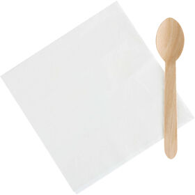 Conjunto Colher Madeira e Guardanapo