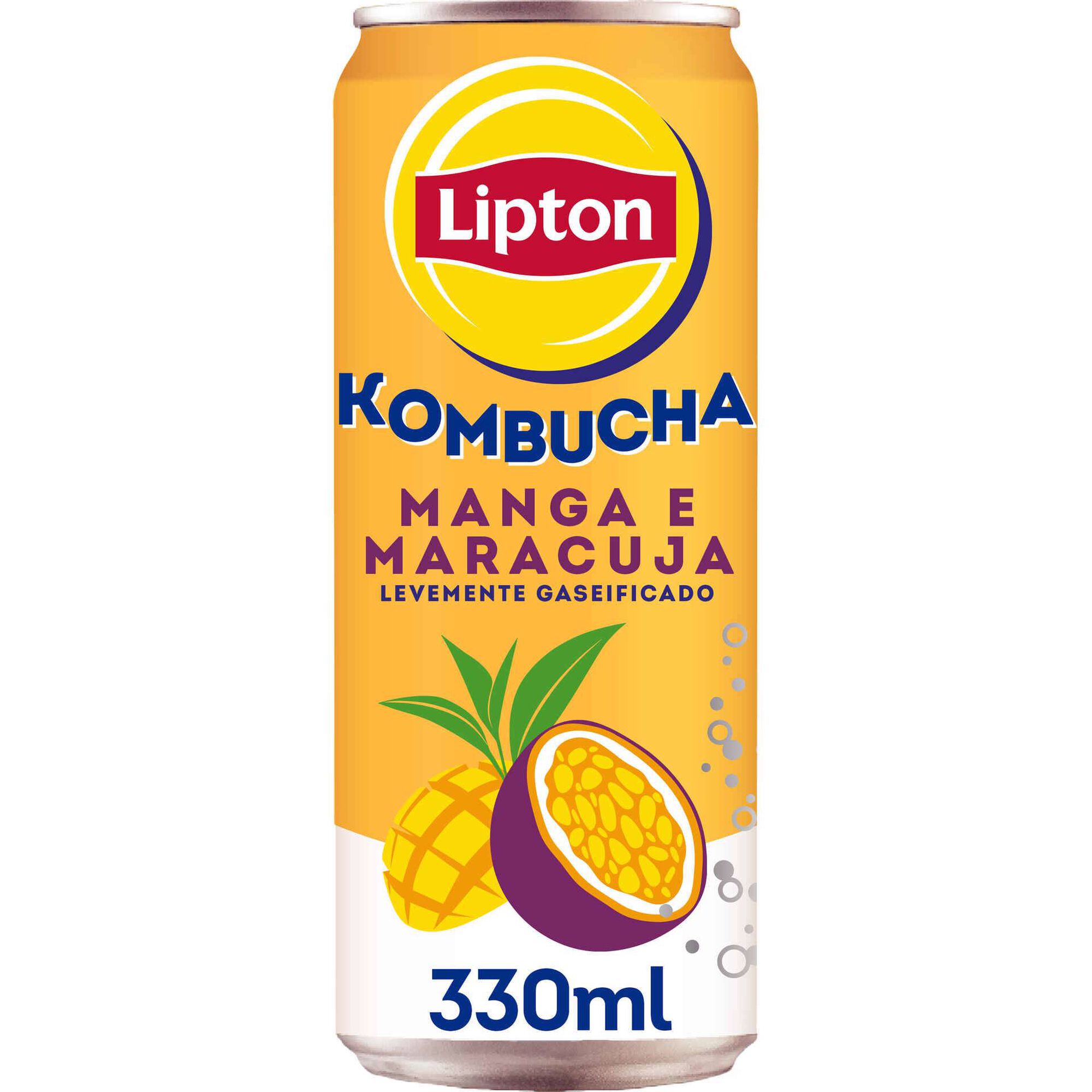 Bebida Kombucha Manga e Maracujá