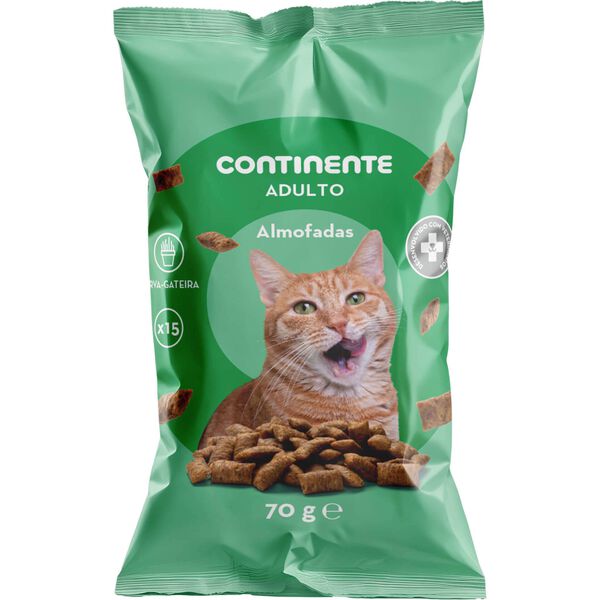 Snack para Gato Adulto Almofadas Erva Gateira Continente