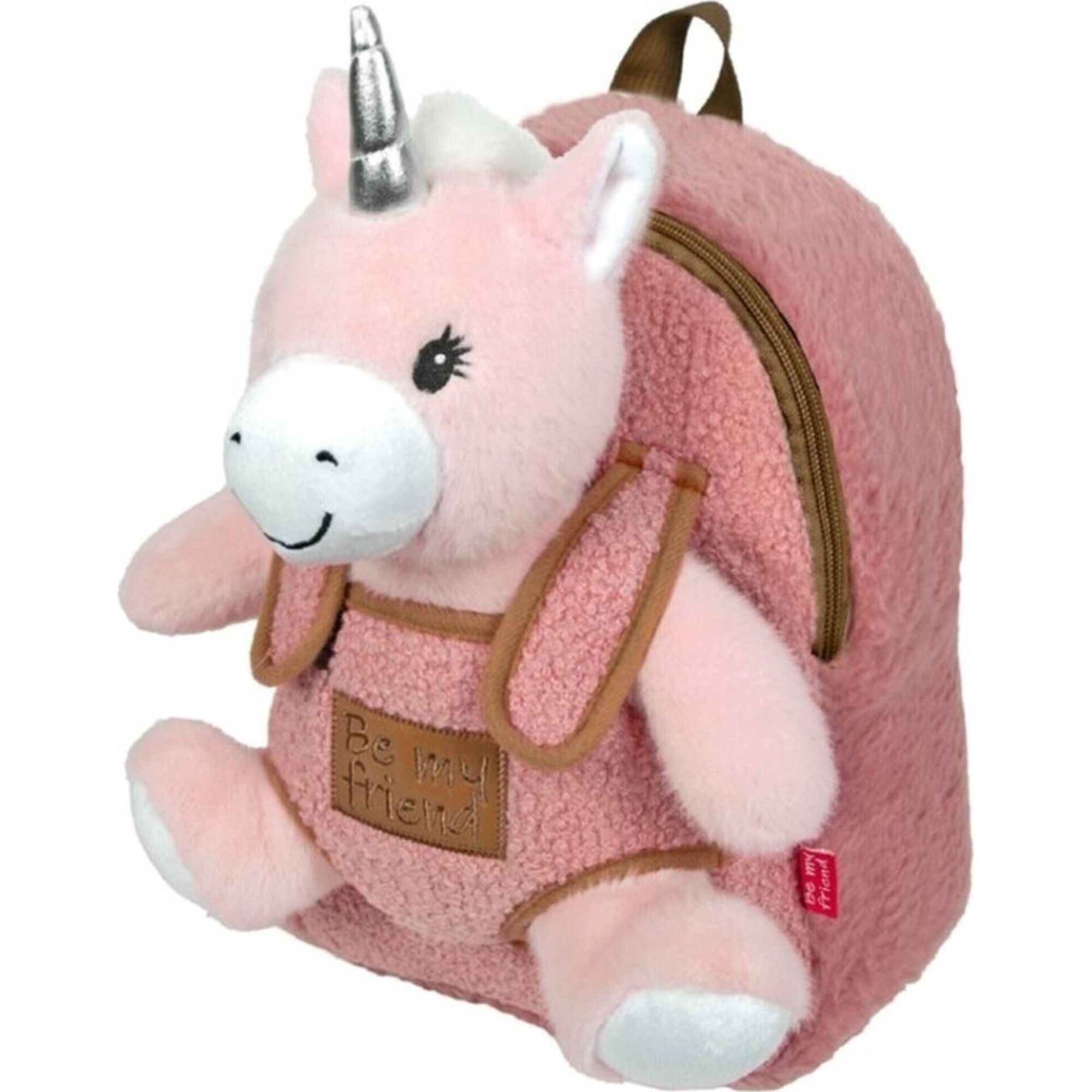 Mochila Rosa Velho com Peluche Unic&oacute;rnio Uvea Uvea