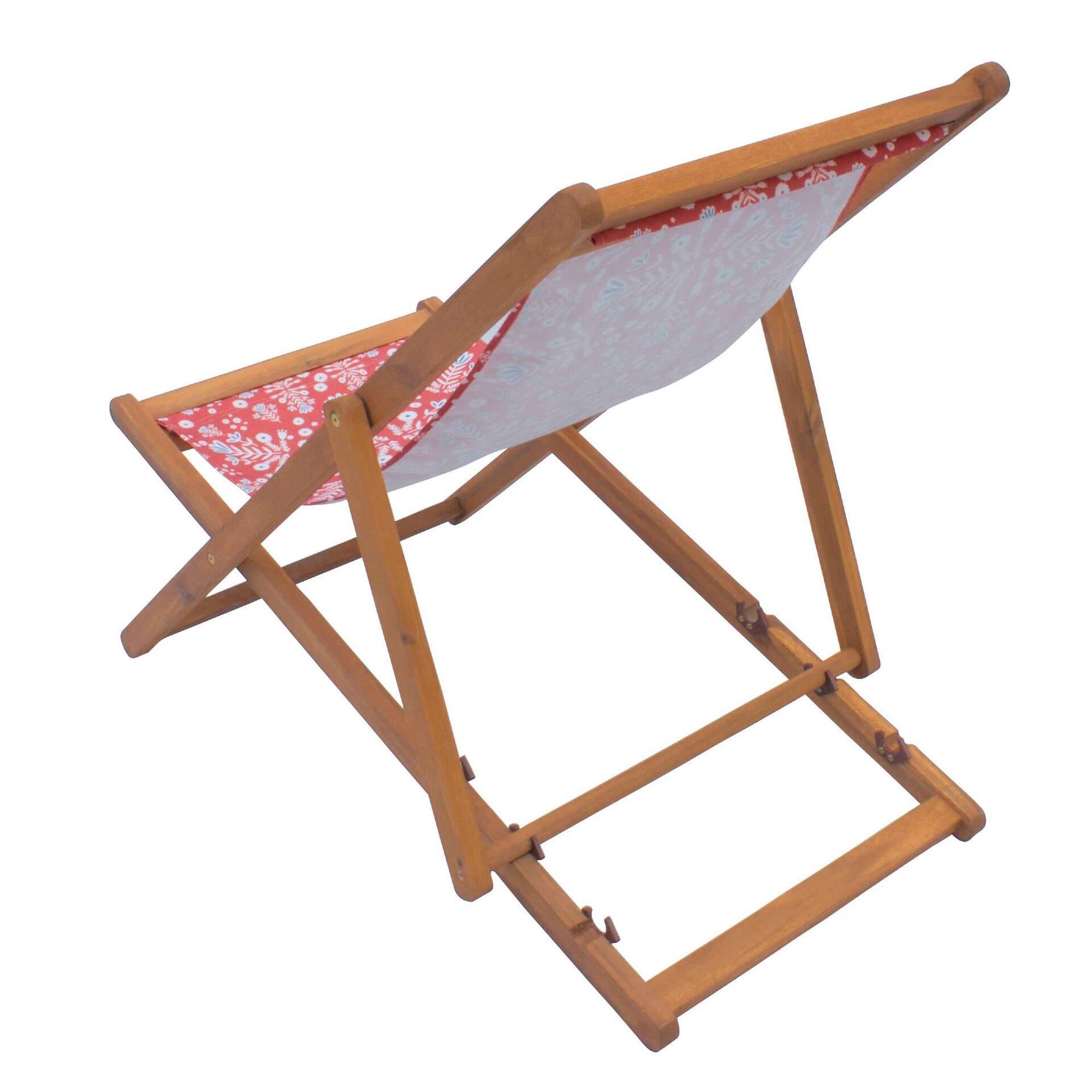Cadeira de Relax Madeira Ac&aacute;cia Flores Comporta Kasa