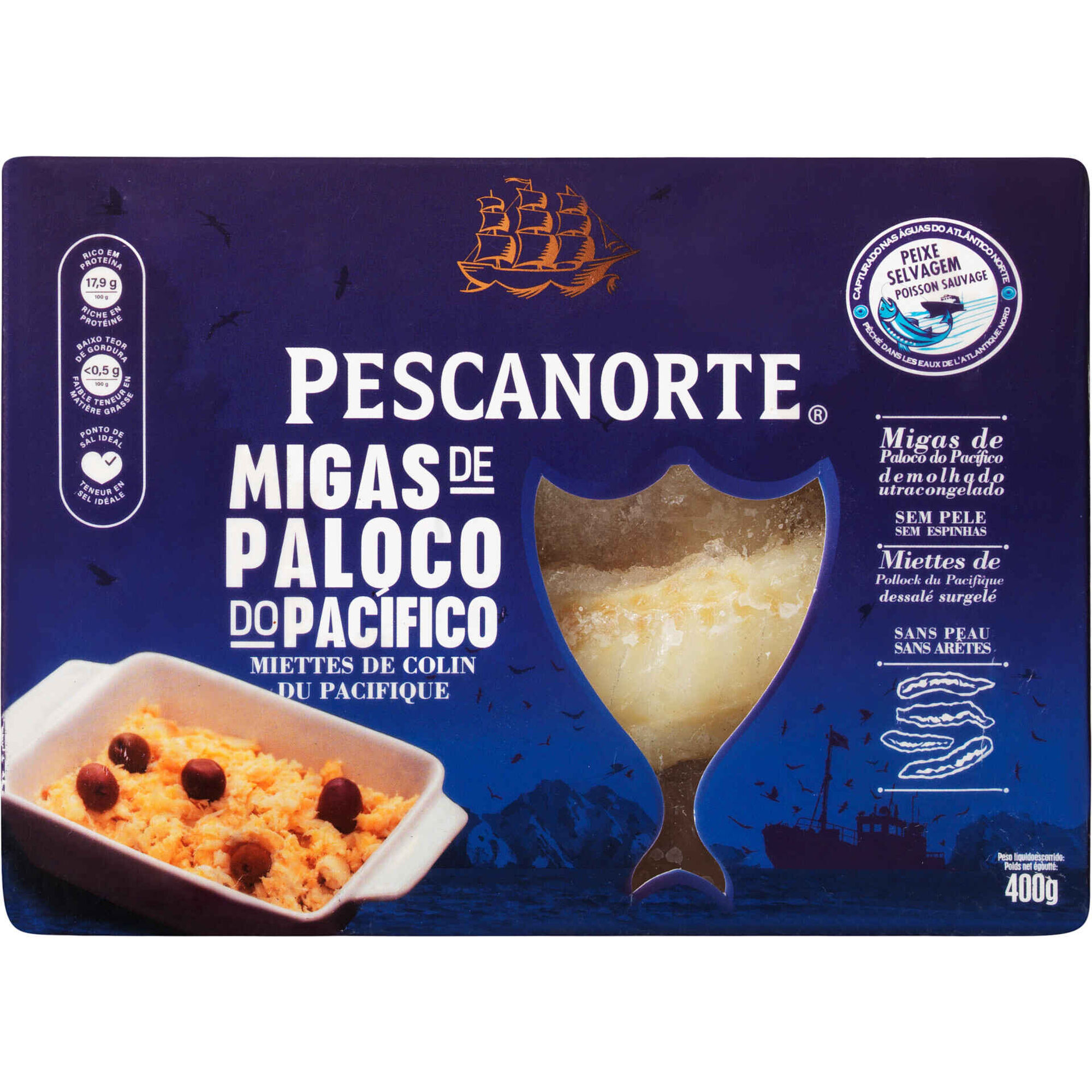 Migas de Paloco do Pac&iacute;fico Congelado Pescanorte