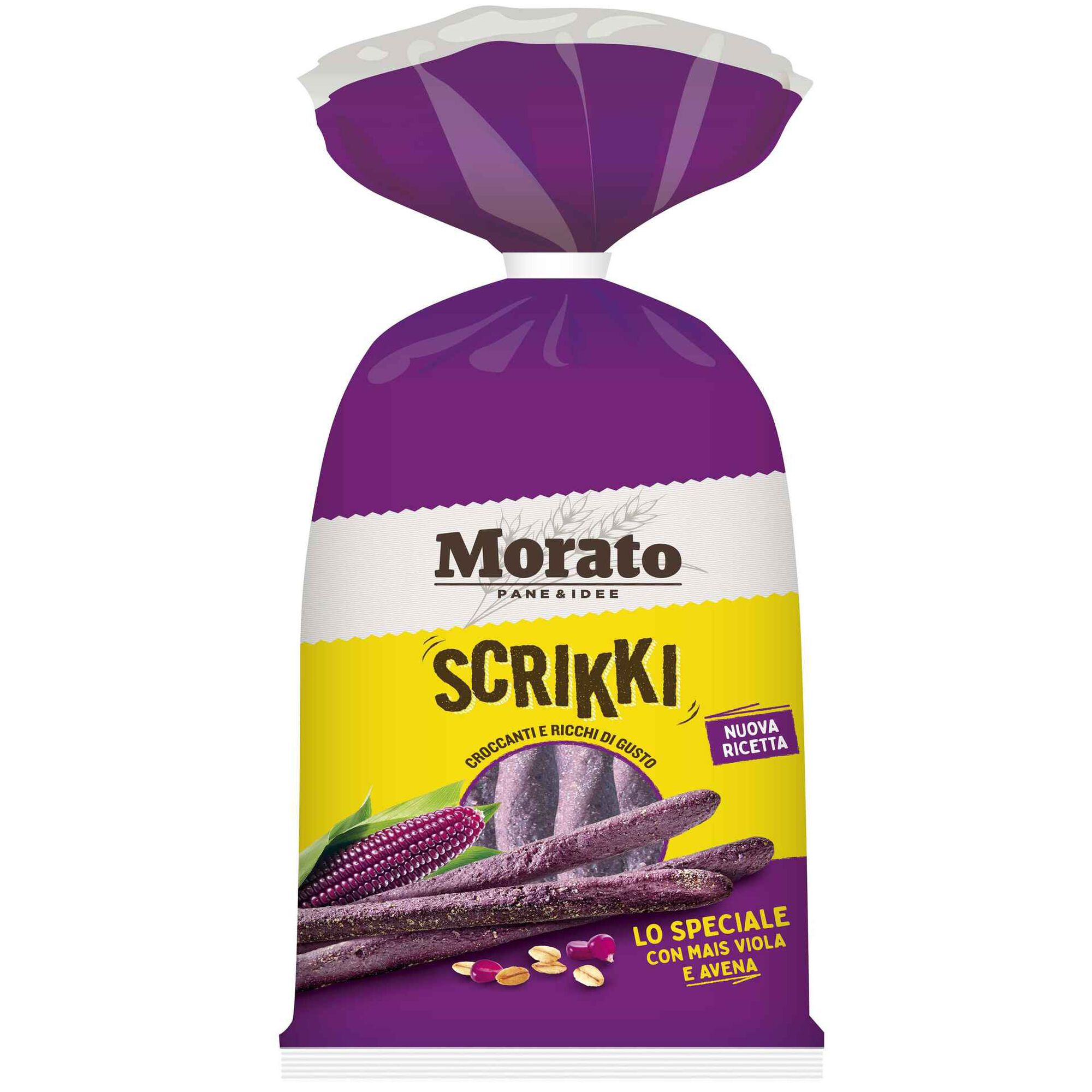 Gressinos com Flocos de Aveia e Milho Roxo