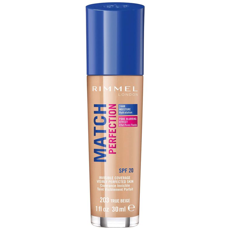 Base de Rosto Match Perfection Foundation 203 True Beige Rimmel