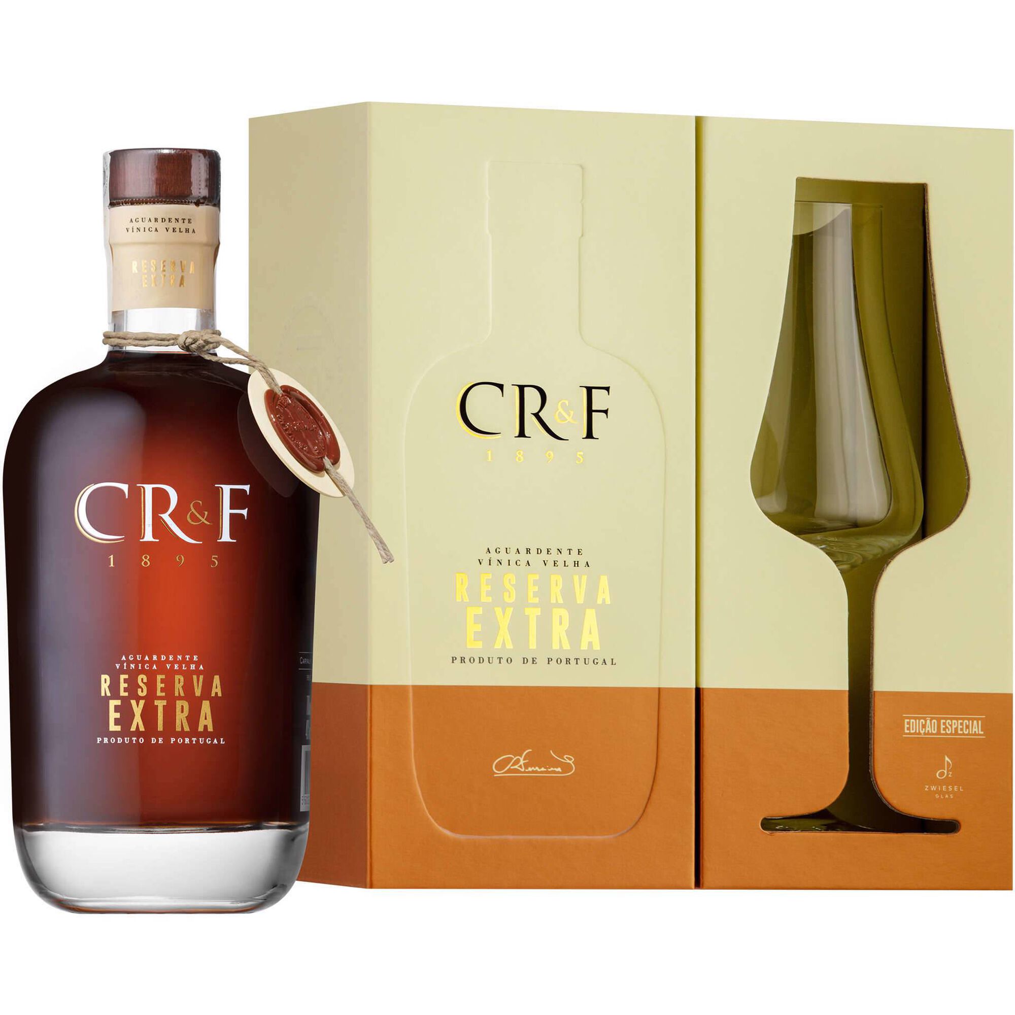 Aguardente Velha CR&F Reserva Extra com Copo