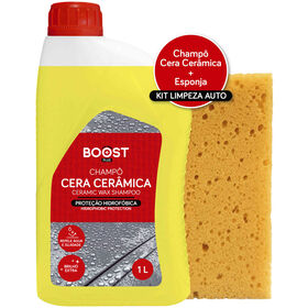 Conjunto Champô Auto com Cera e Esponja Conjunto Champô Auto com Cera e Esponja