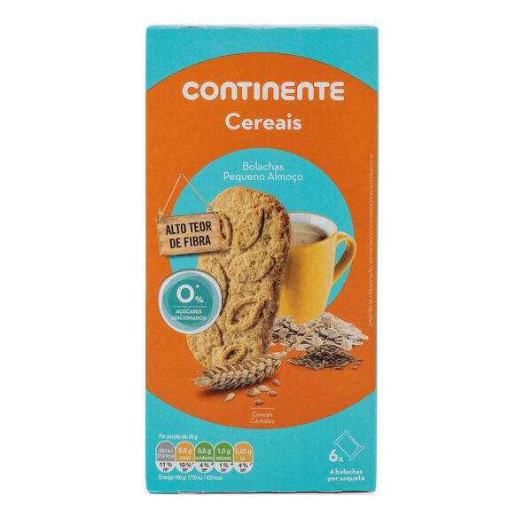 Bolachas Pequeno Almoço Cereais Continente
