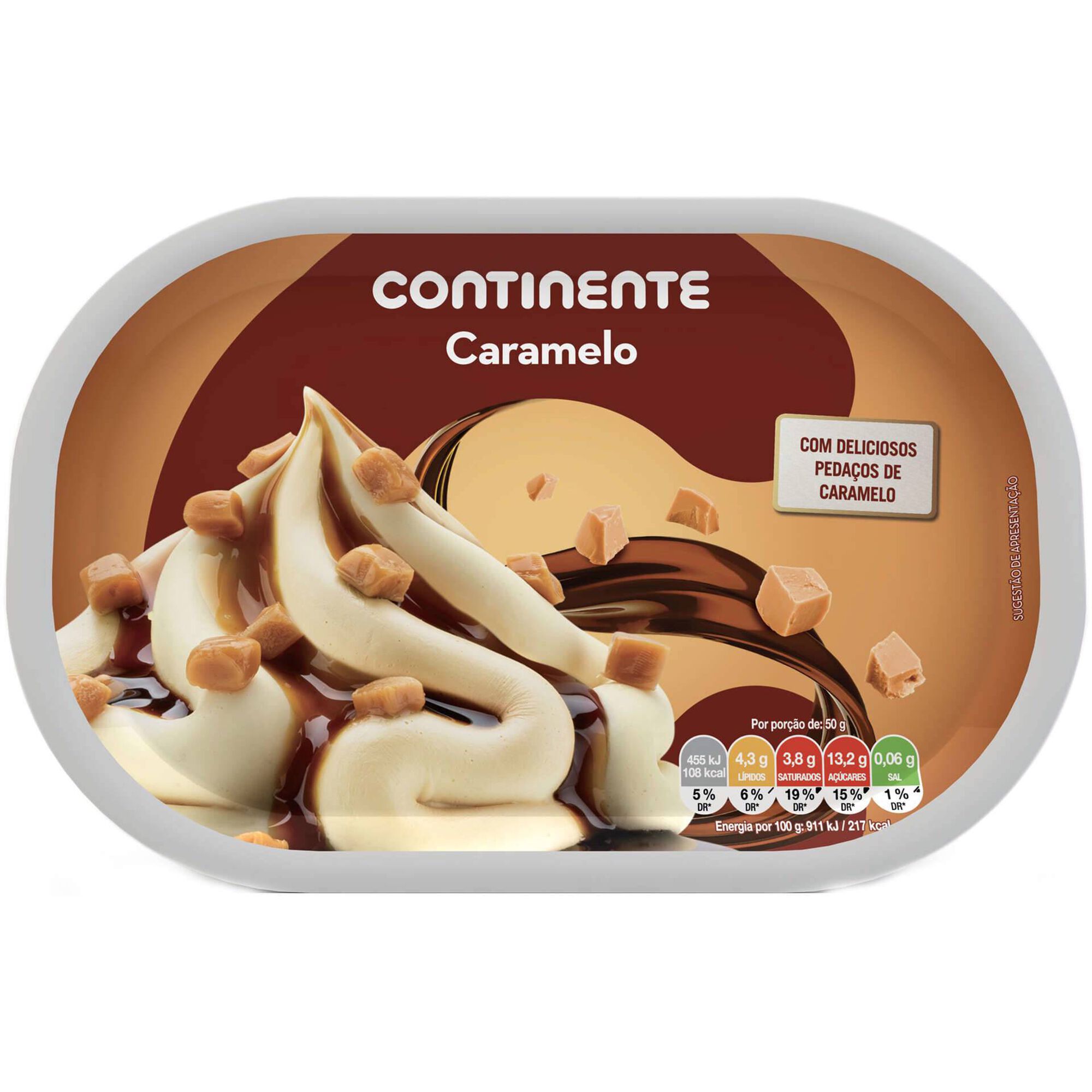 Gelado Baunilha e Caramelo