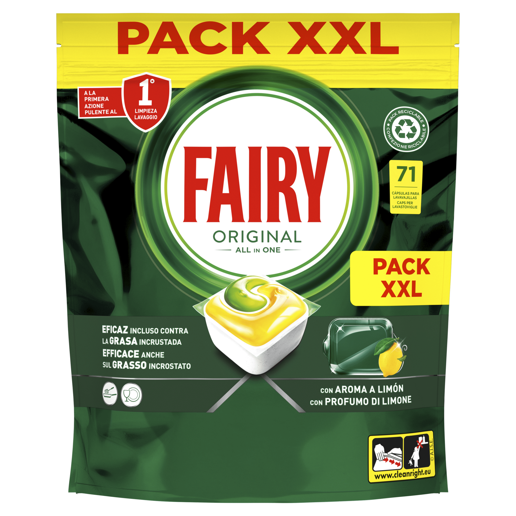 Detergente M&aacute;quina Loi&ccedil;a Pastilhas Original Tudo em 1 Lim&atilde;o