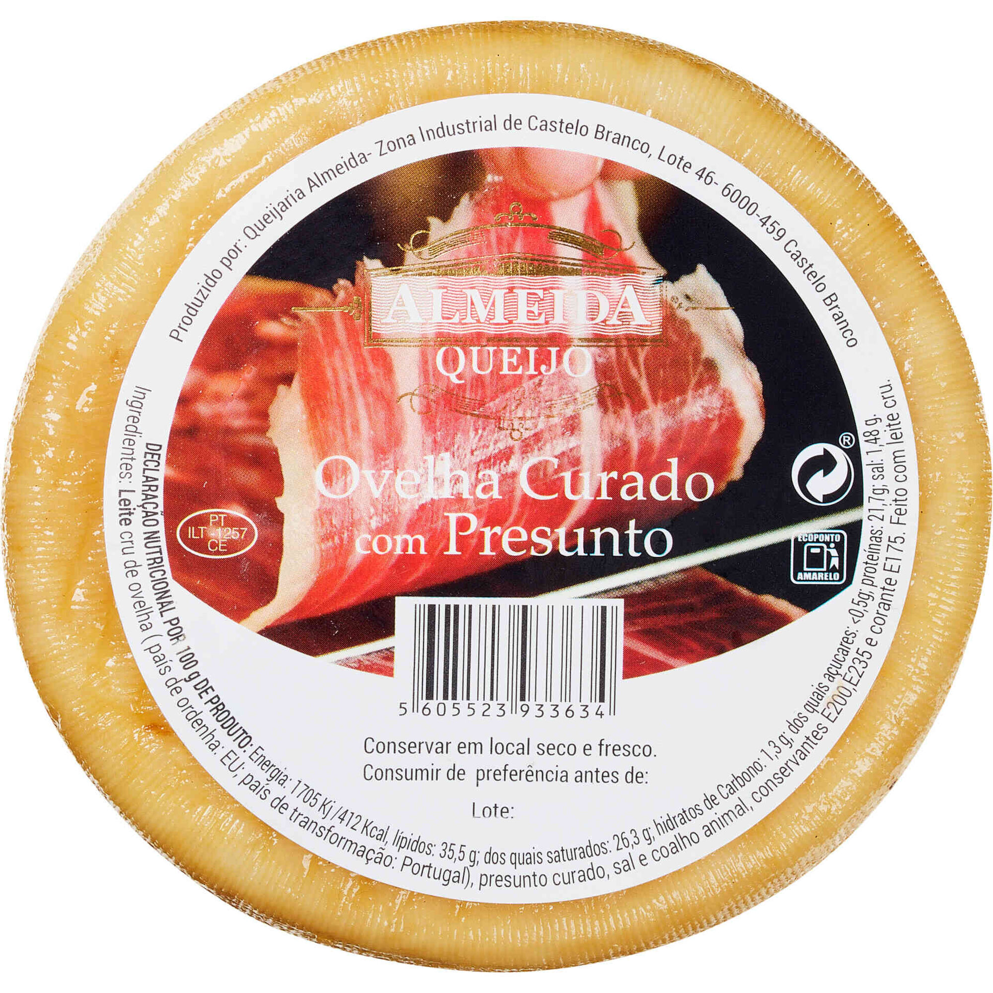 Queijo de Ovelha Curado com Presunto Queijaria Almeida