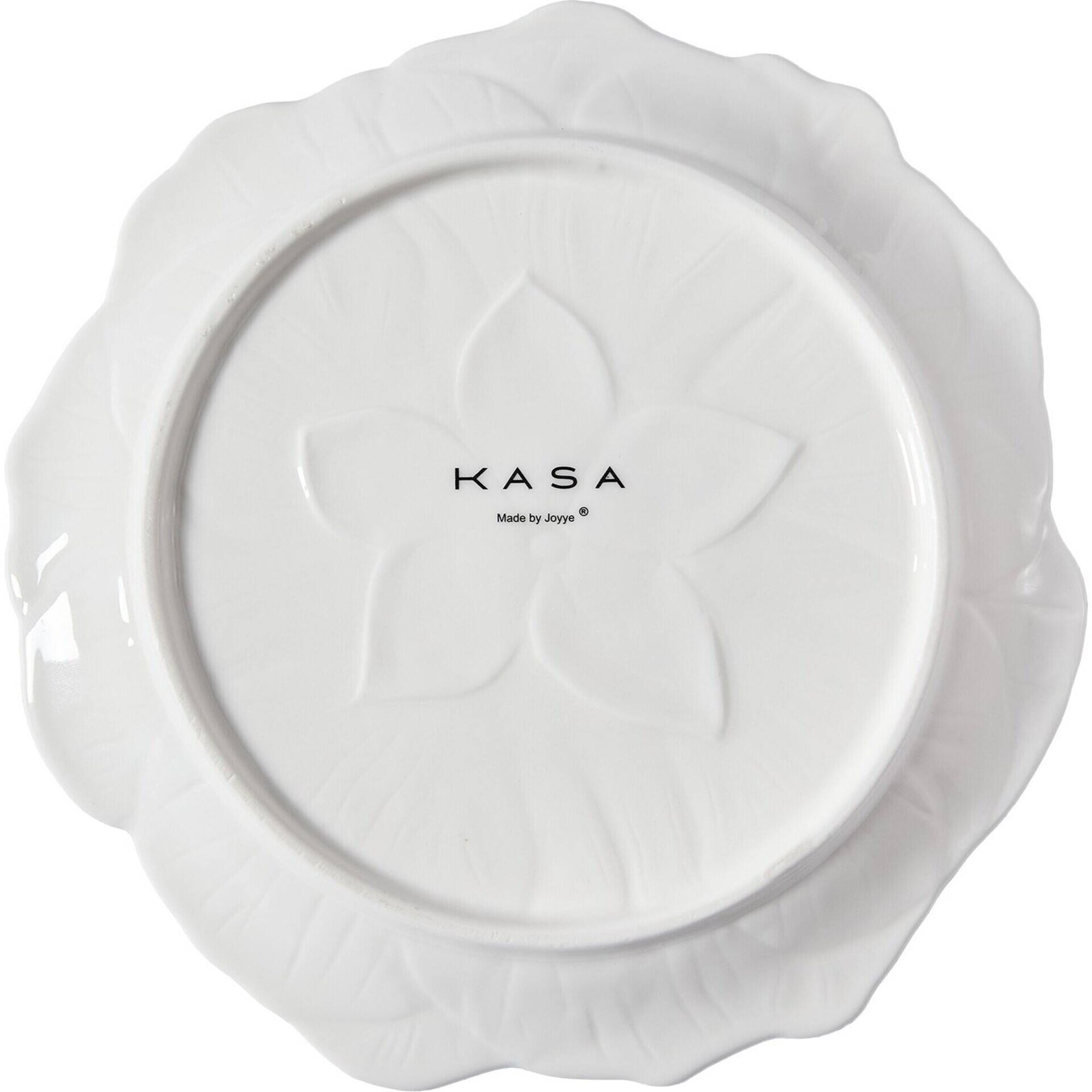 Prato 21cm Flor Verde com Centro Lil&aacute;s Kasa