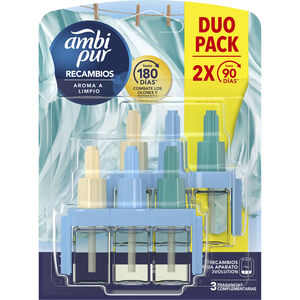 Ambientador Recarga Elétrico 3Volution Limpo e Fresco Ambipur