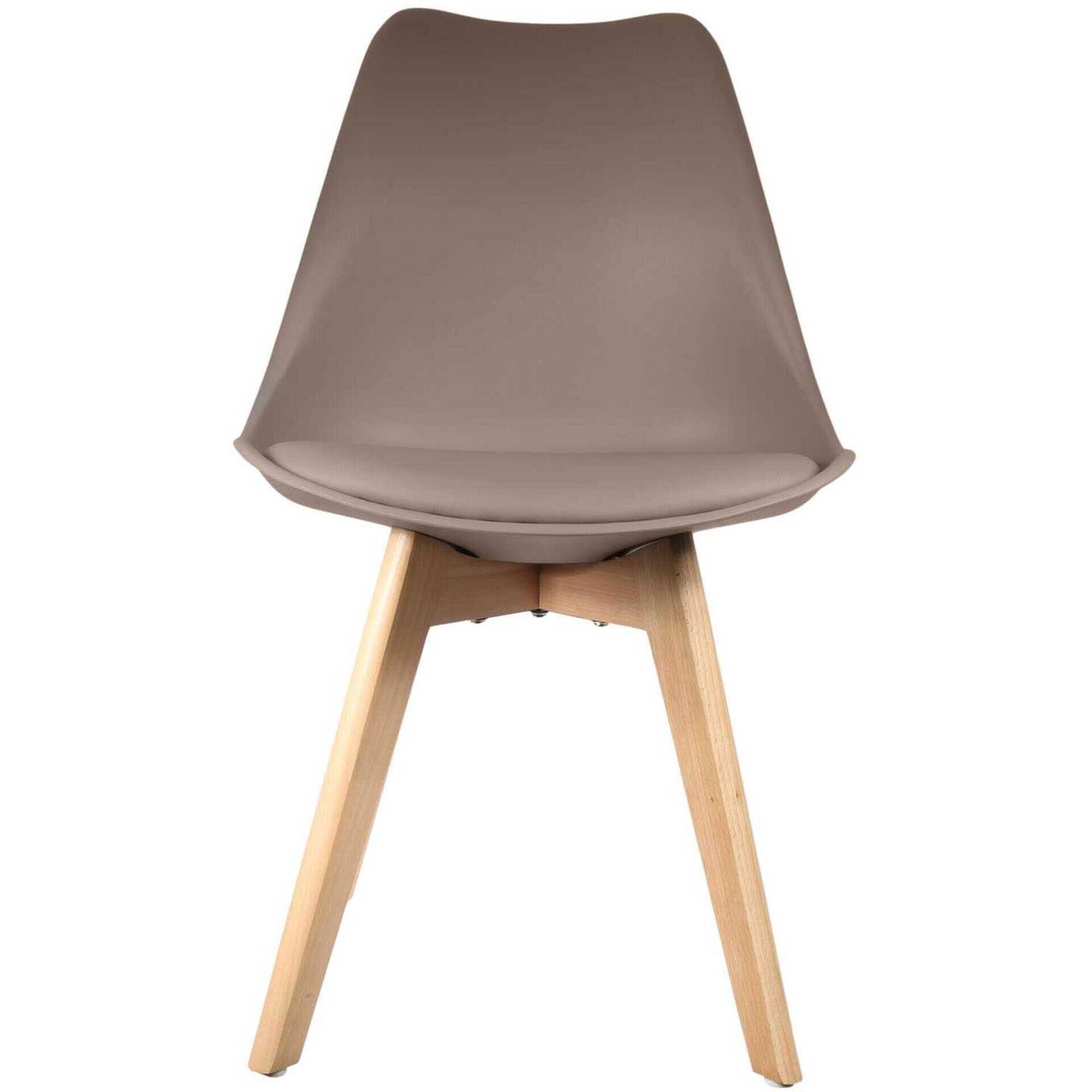 Conjunto de 4 Cadeiras Castanho Scandinave