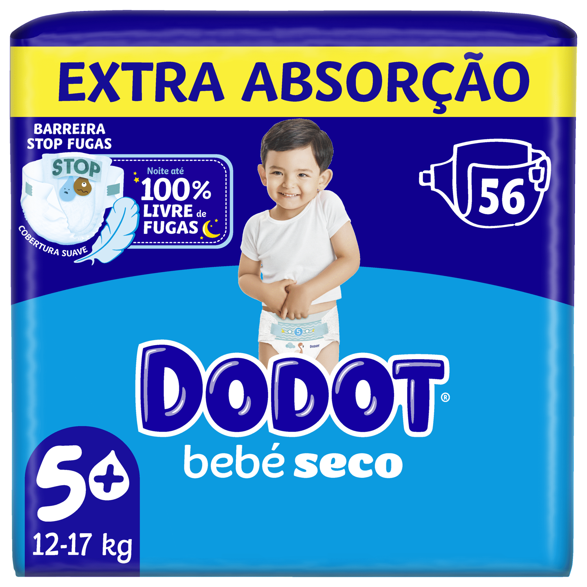 Fraldas Bebé Seco Extra 12-17kg T5+