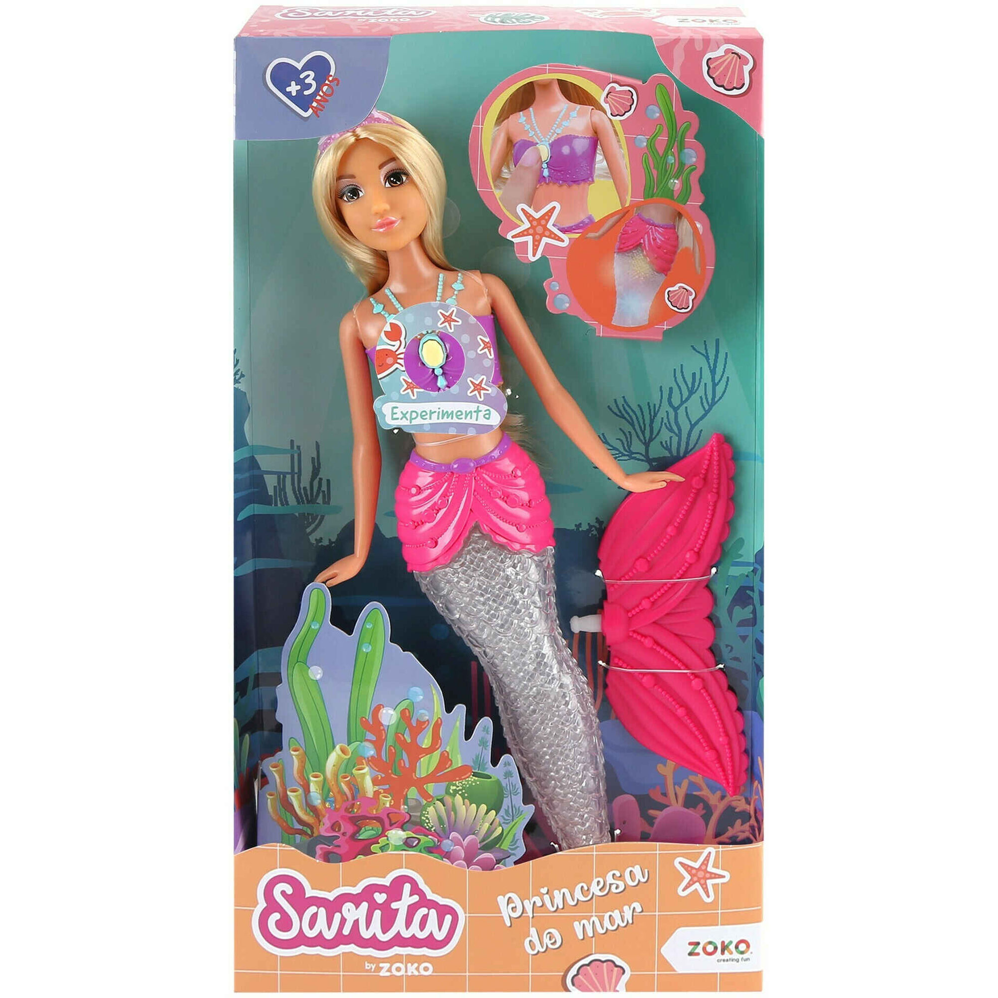 Boneca Sarita Sereia de Luz Boneca Sarita Sereia de Luz