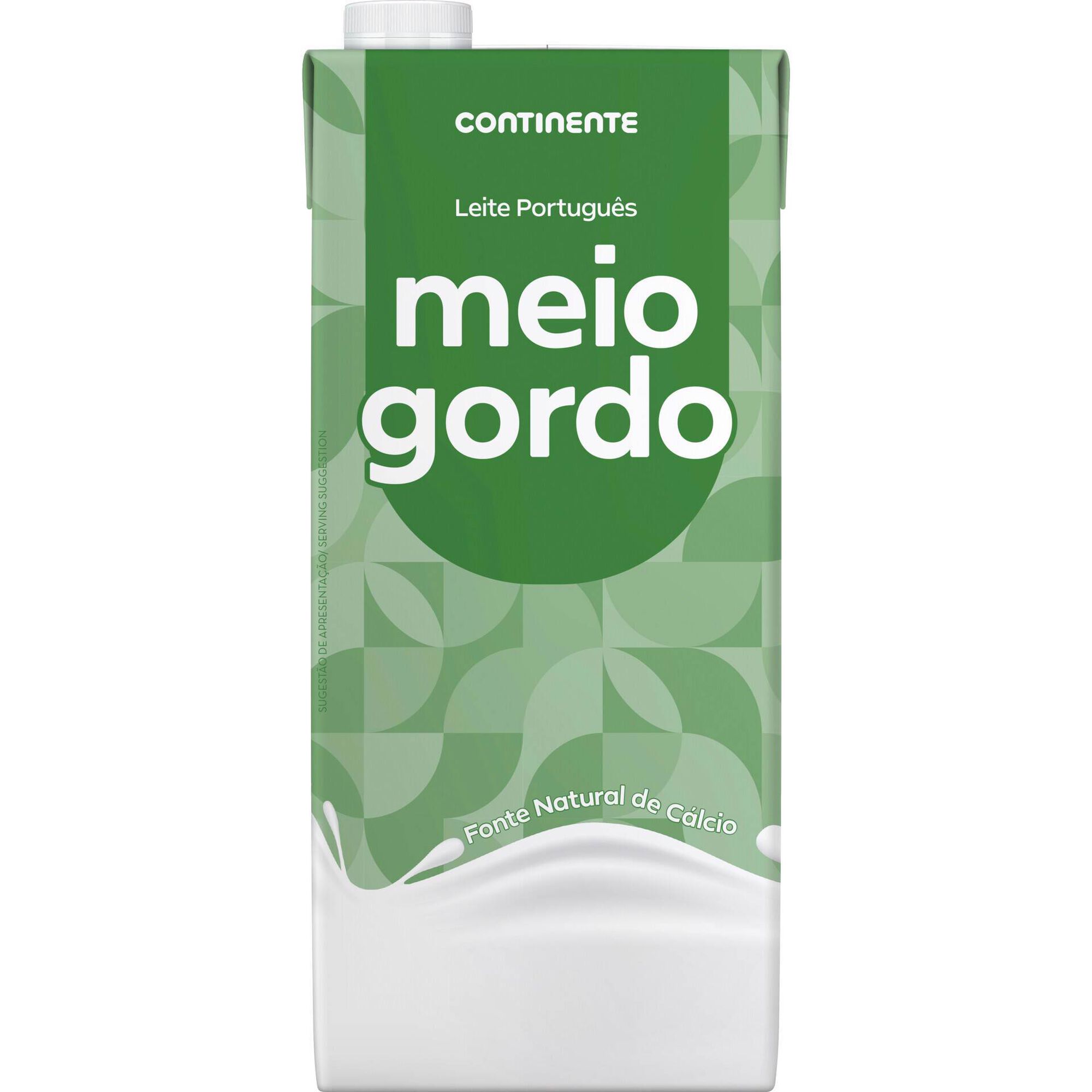 Leite UHT Meio Gordo Continente