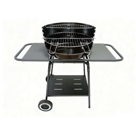 Barbecue Carv&atilde;o 2 Grelhas 95x48x83cm Preto Miramar BBQ Collection