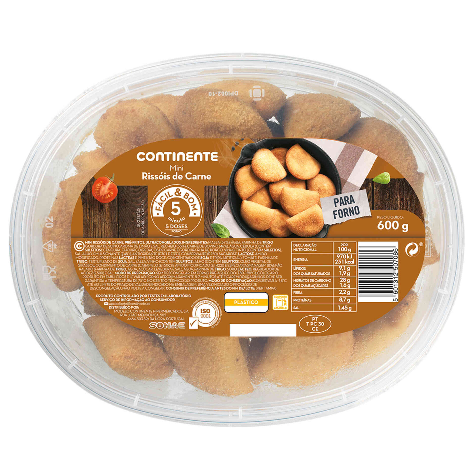Mini Rissóis de Carne Pré-Fritos Mini Rissóis de Carne Pré-Fritos