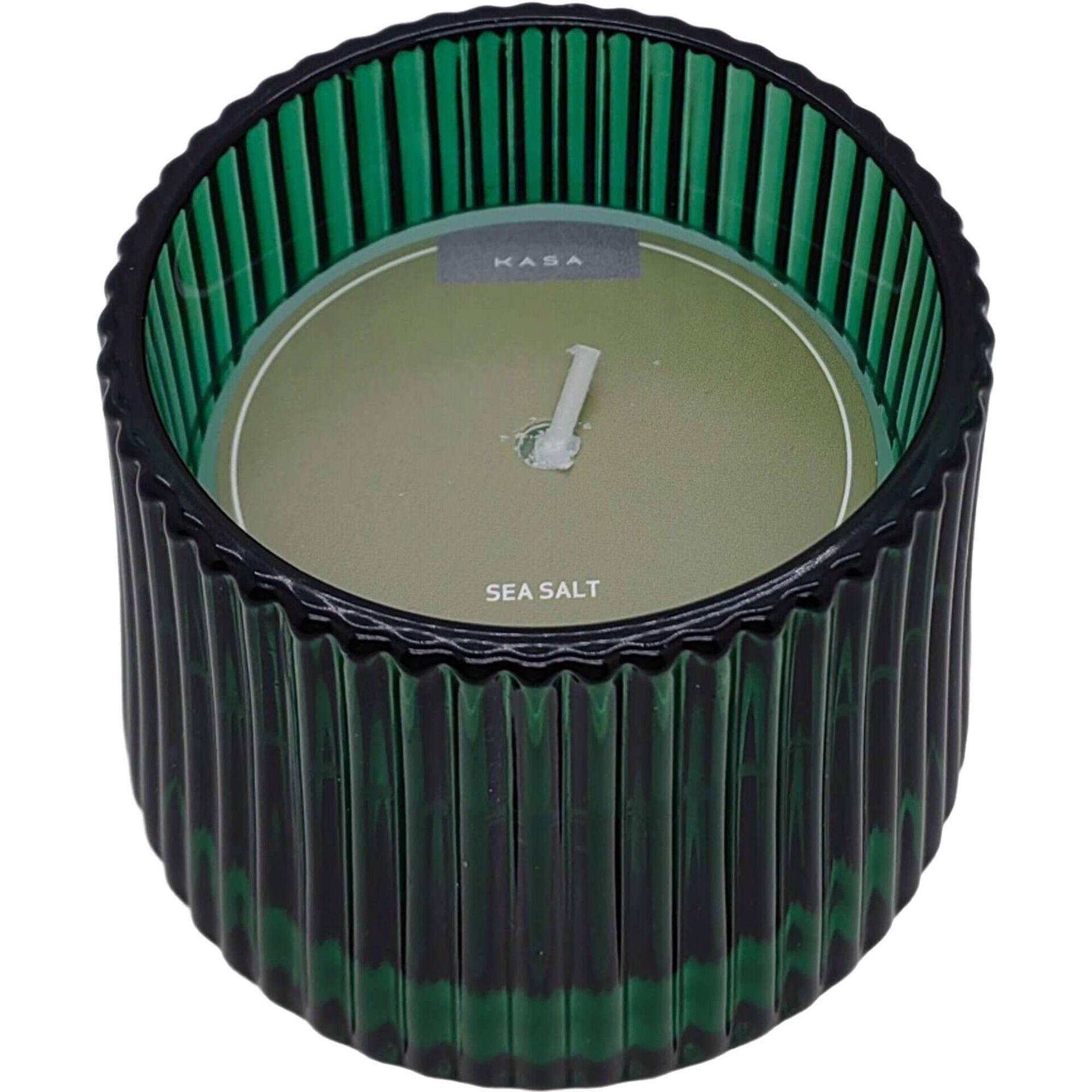 Vela em Copo Canelado 120g Verde