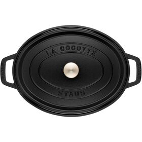 Ca&ccedil;arola Oval Ferro Fundido 23cm Preta Staub