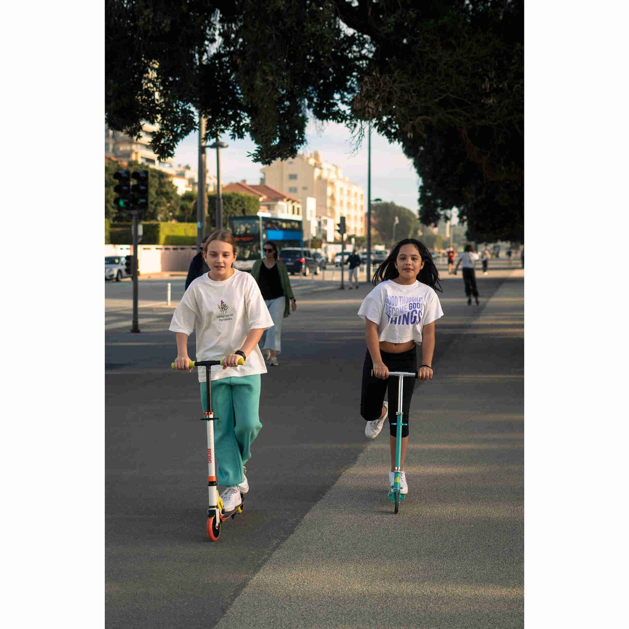 Trotinete Criança 2 Rodas Azul e Verde