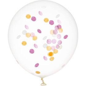 Conjunto 8 Bal&otilde;es Confettis Coloridos Kasa