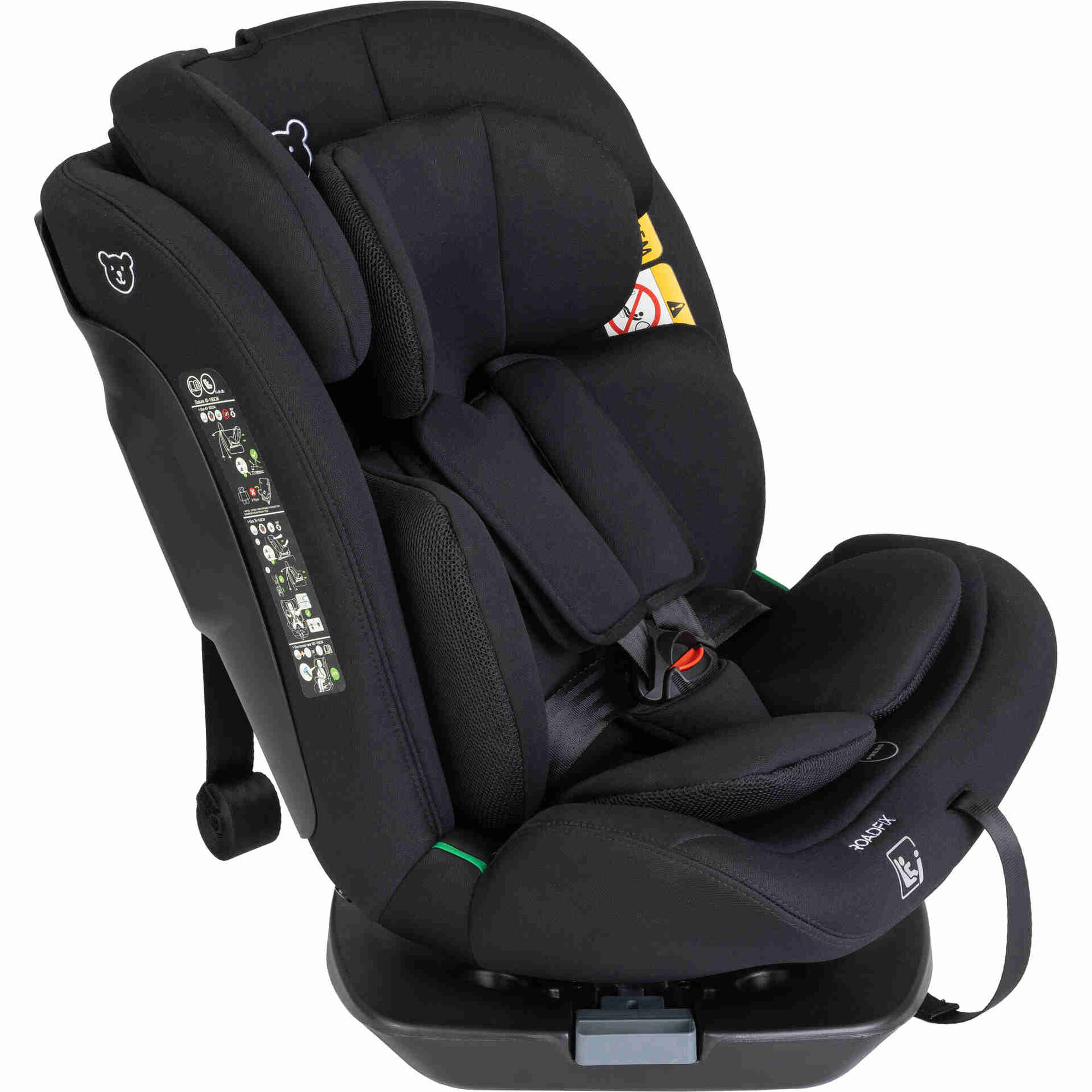 Cadeira Auto I-Size 40-150cm Preta Roadfix Happy Bear