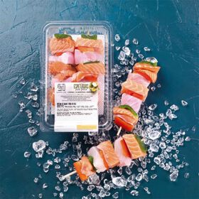 Espetada de Salmão e Perca Fresca