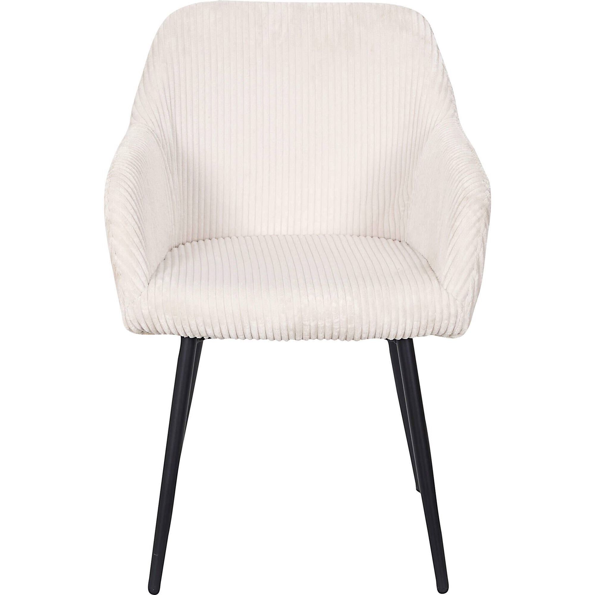 Conjunto de 2 Poltronas Estofadas Cotele Bege Scott