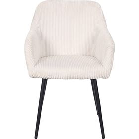 Conjunto de 2 Poltronas Estofadas Cotele Bege Scott