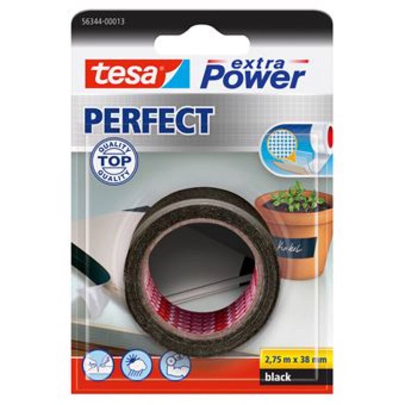 Fita Cola de Reparar 38mmx2,75mts Preta Tesa