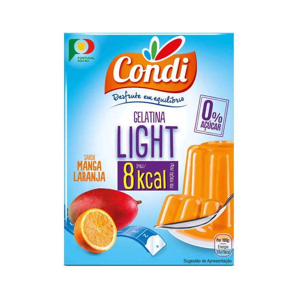 Gelatina em Pó Light de Manga Laranja Condi