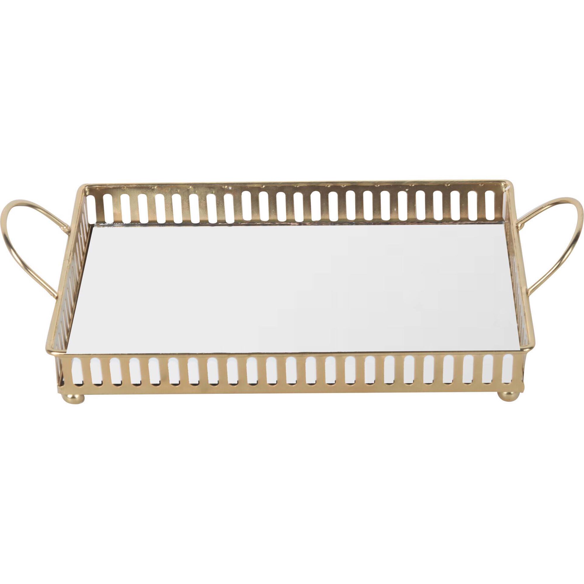 Tabuleiro Dourado 19x34,5cm com Asas