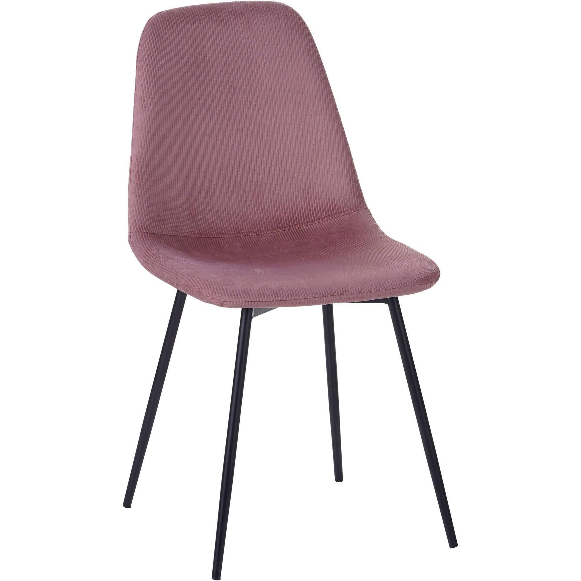 Cadeira Estofada Rosa Velvet Kasa